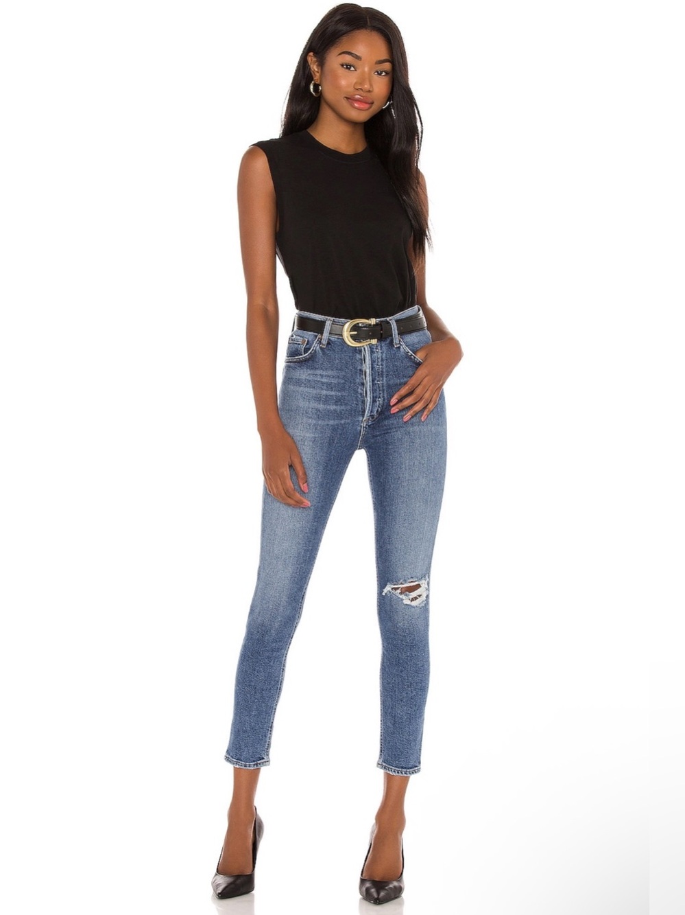 AGOLDE Nico High Rise Slim in Shoreline